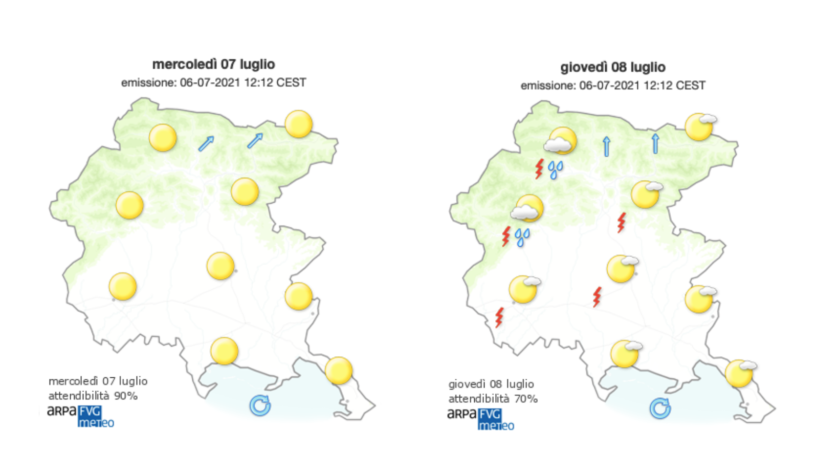 Immagine per Resiste il caldo afoso sul Goriziano, settimana segnata dalle alte temperature